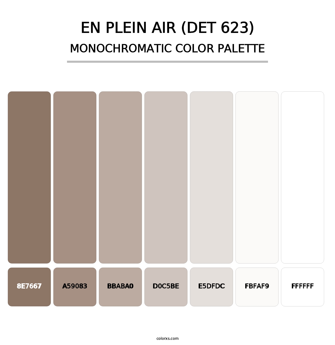 En Plein Air (DET 623) - Monochromatic Color Palette