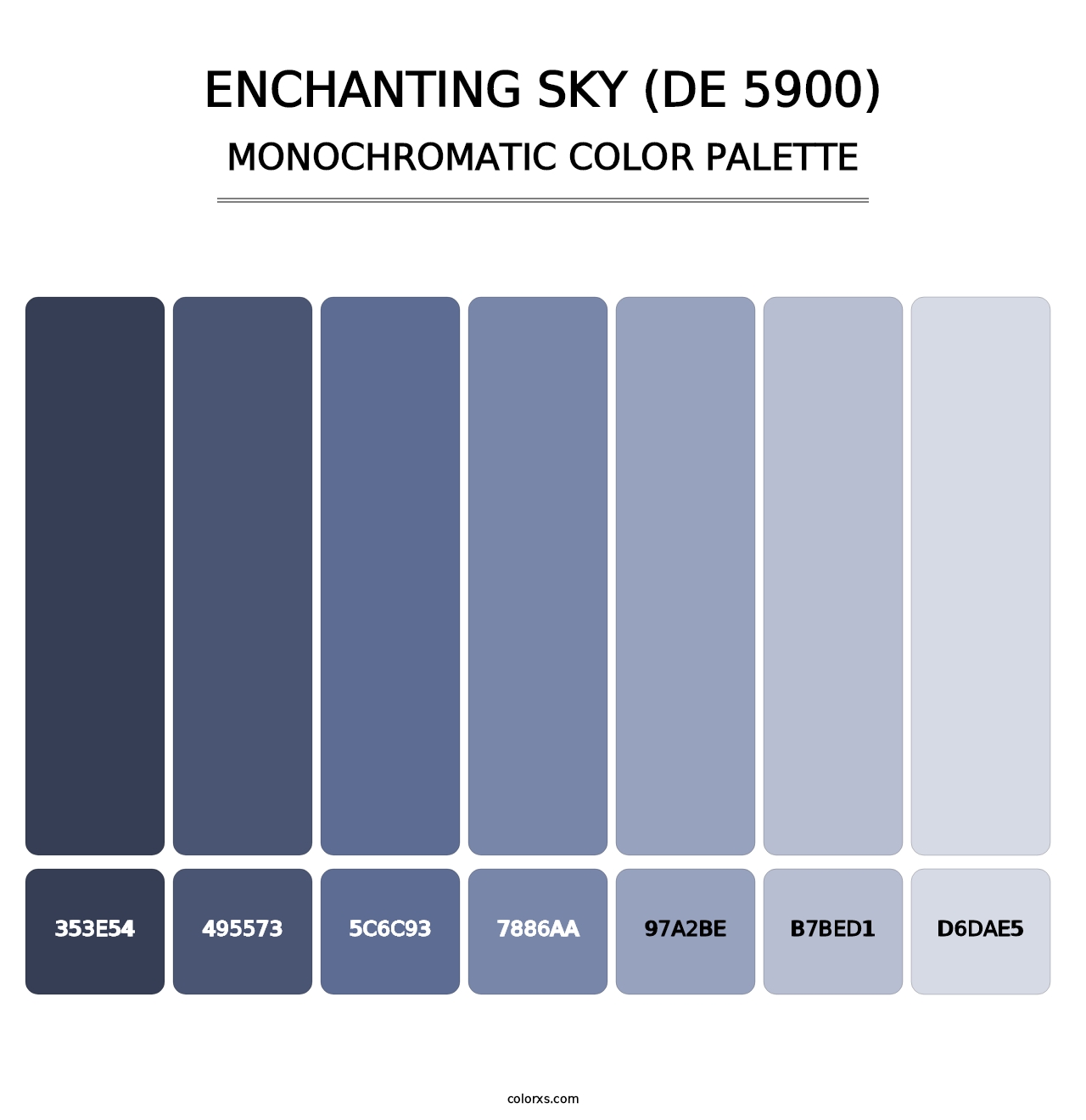 Enchanting Sky (DE 5900) - Monochromatic Color Palette