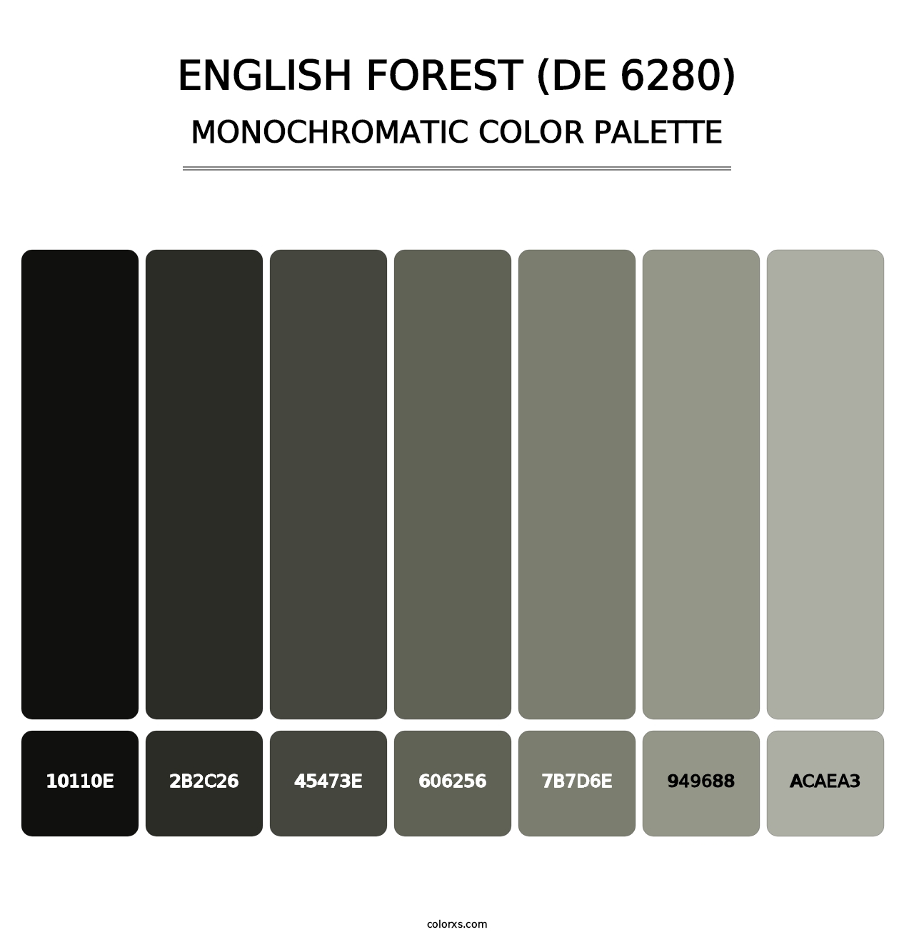 English Forest (DE 6280) - Monochromatic Color Palette