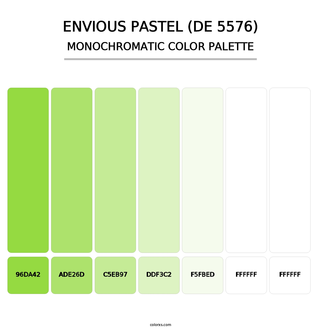Envious Pastel (DE 5576) - Monochromatic Color Palette