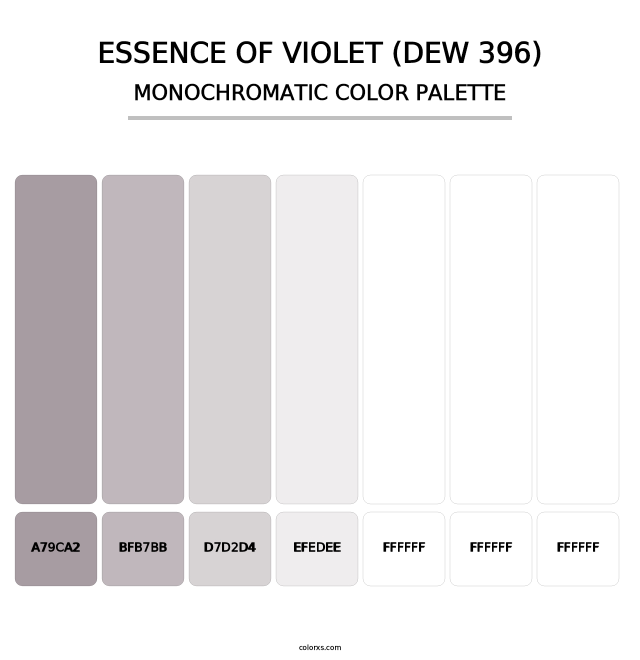 Essence of Violet (DEW 396) - Monochromatic Color Palette