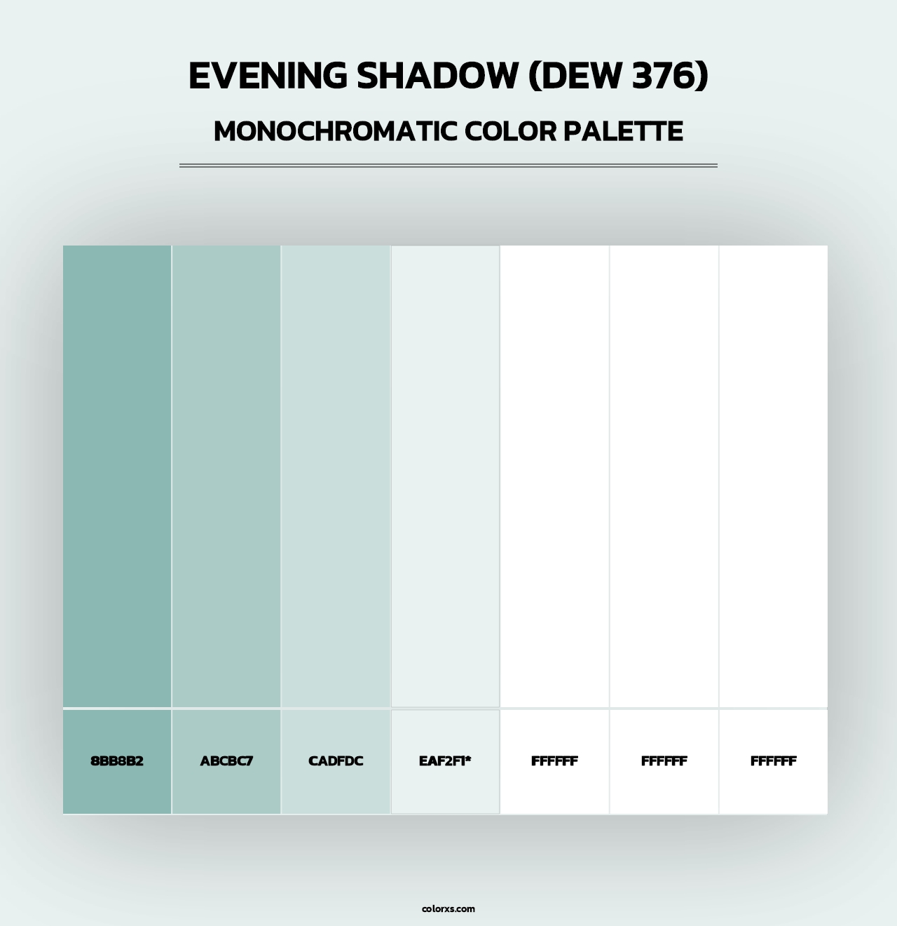Evening Shadow (DEW 376) - Monochromatic Color Palette