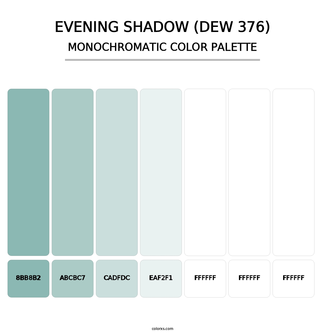 Evening Shadow (DEW 376) - Monochromatic Color Palette