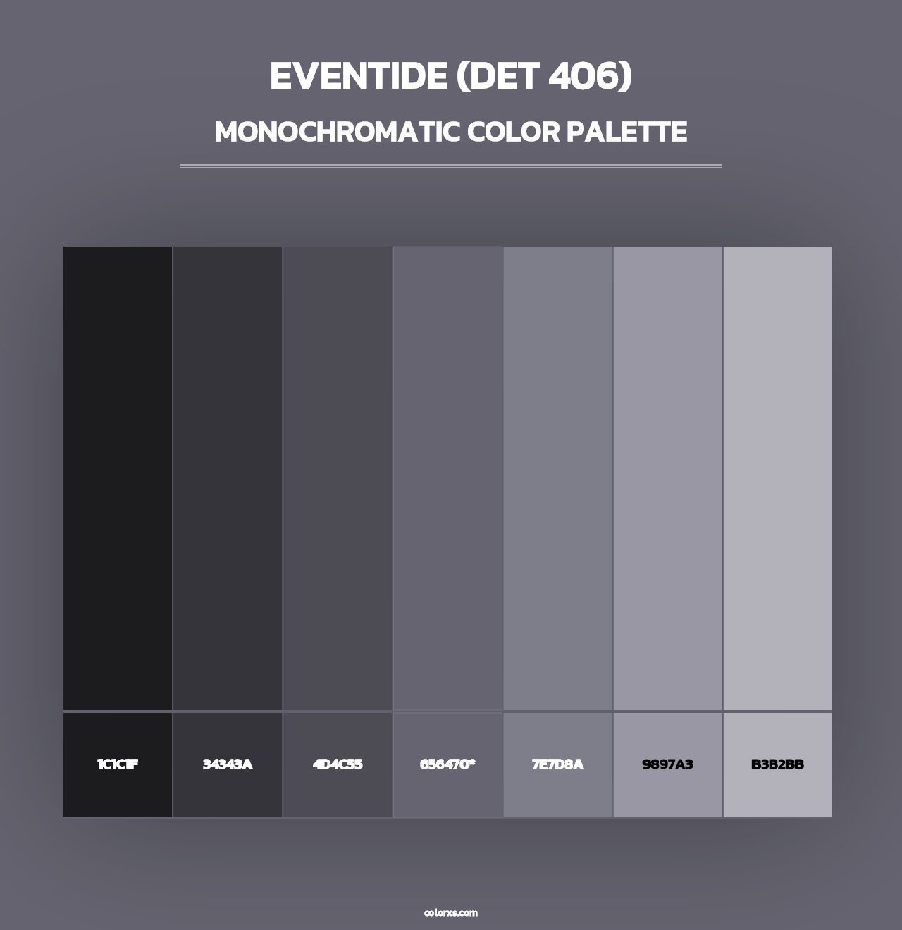 Eventide (DET 406) - Monochromatic Color Palette