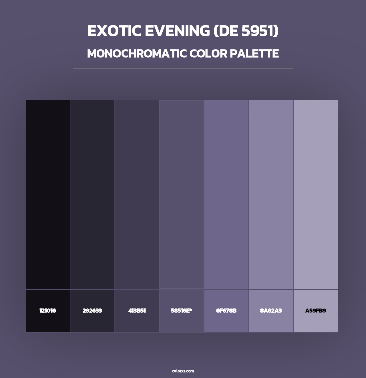 Exotic Evening (DE 5951) - Monochromatic Color Palette