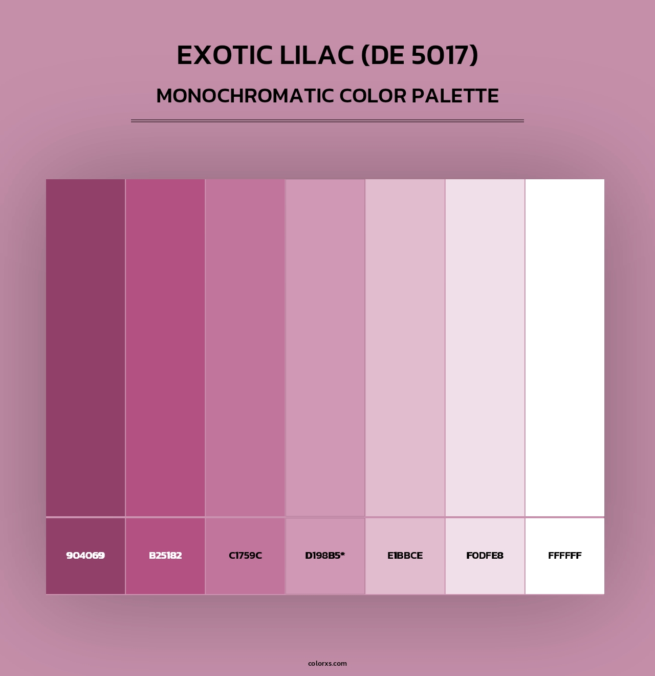 Exotic Lilac (DE 5017) - Monochromatic Color Palette