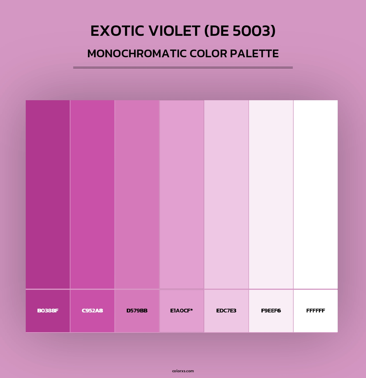Exotic Violet (DE 5003) - Monochromatic Color Palette