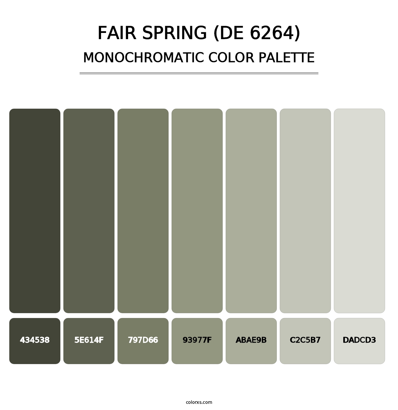 Fair Spring (DE 6264) - Monochromatic Color Palette