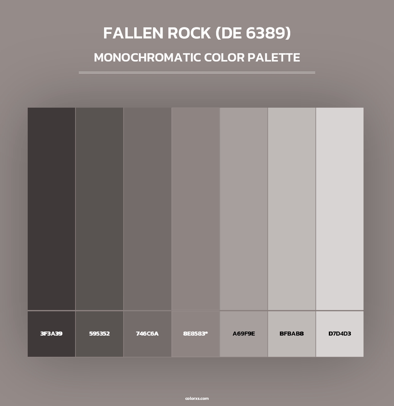 Fallen Rock (DE 6389) - Monochromatic Color Palette