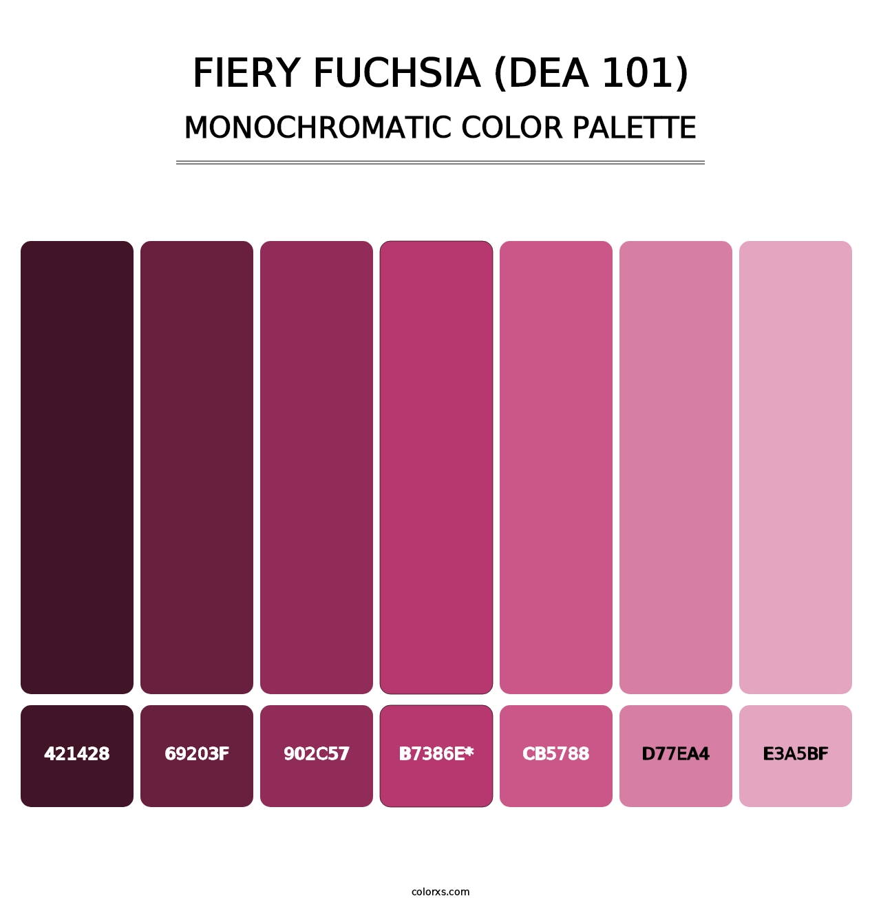 Fiery Fuchsia (DEA 101) - Monochromatic Color Palette
