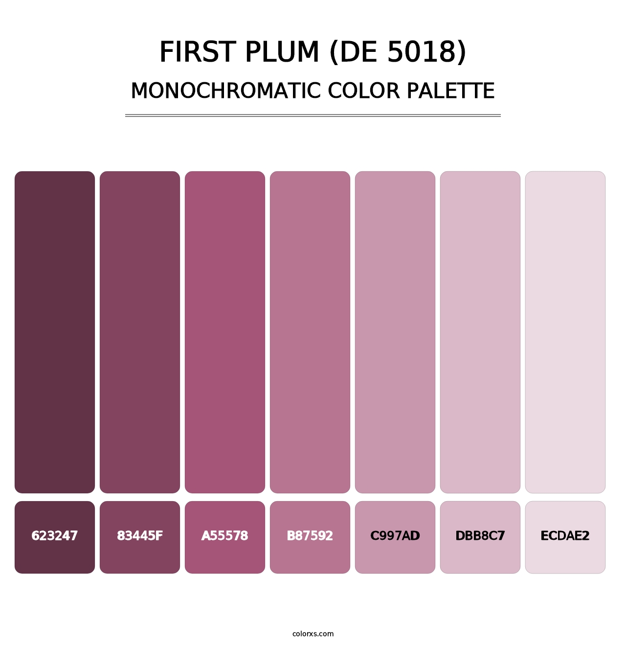 First Plum (DE 5018) - Monochromatic Color Palette