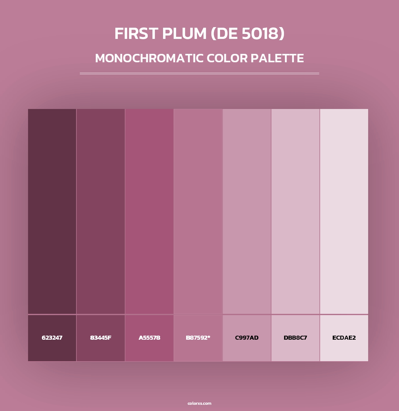 First Plum (DE 5018) - Monochromatic Color Palette