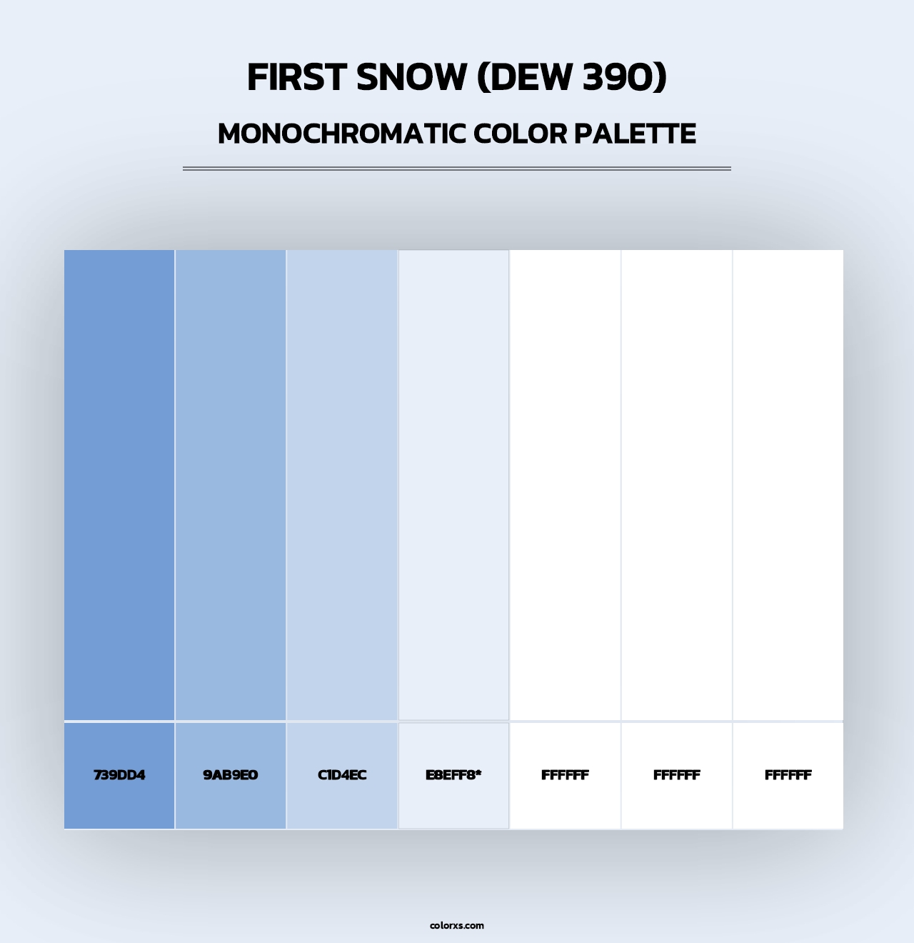 First Snow (DEW 390) - Monochromatic Color Palette
