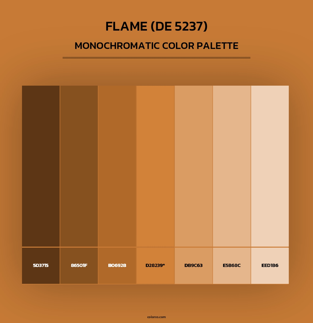 Flame (DE 5237) - Monochromatic Color Palette