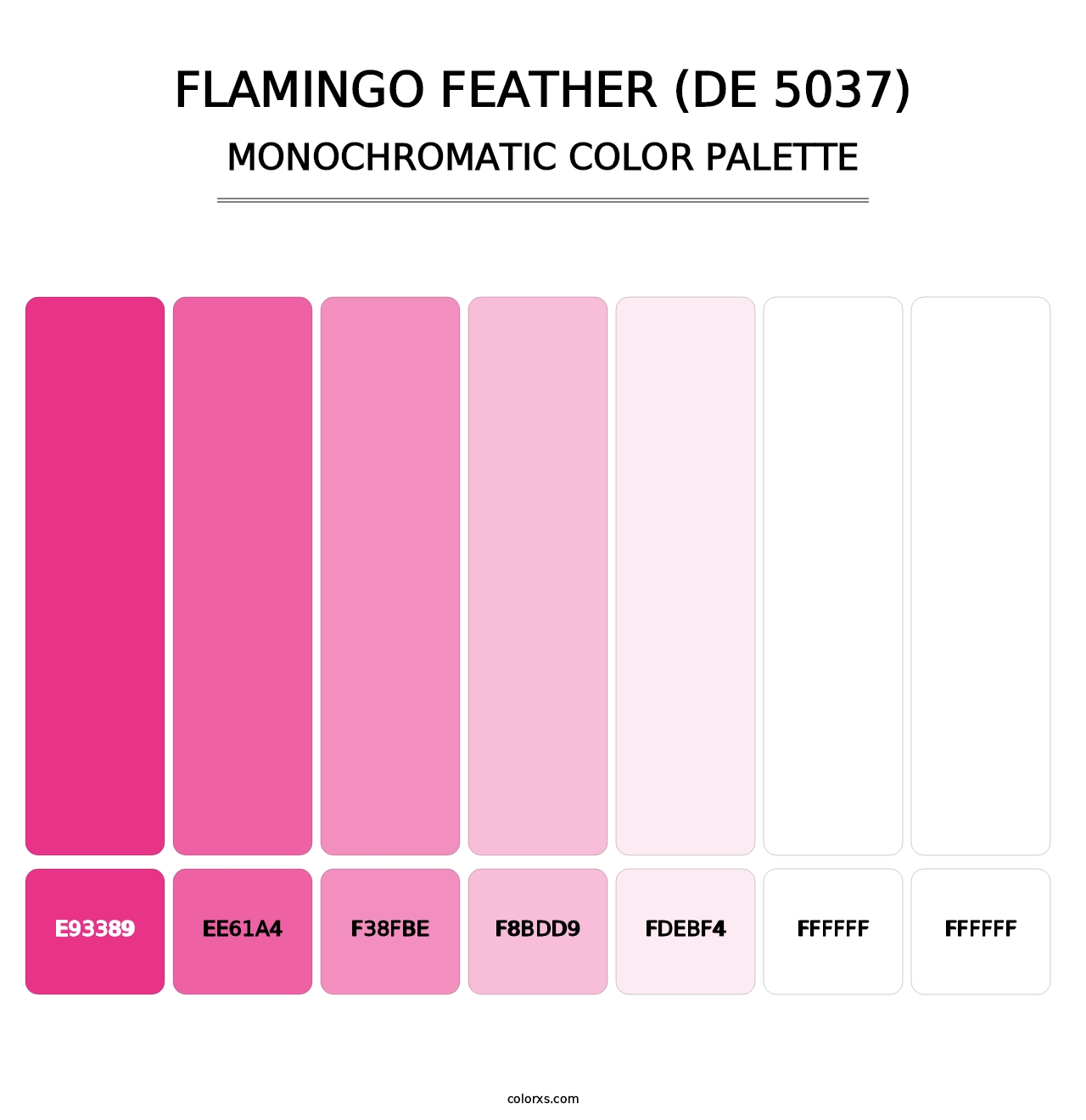 Flamingo Feather (DE 5037) - Monochromatic Color Palette