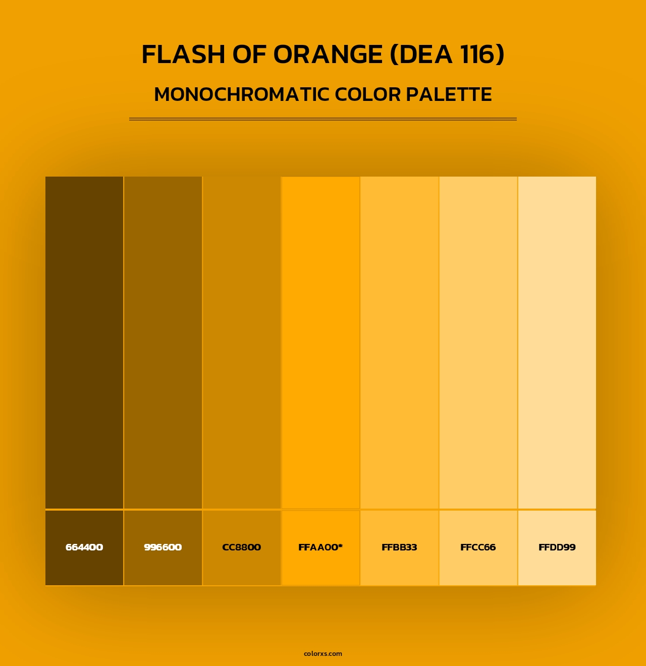 Flash of Orange (DEA 116) - Monochromatic Color Palette