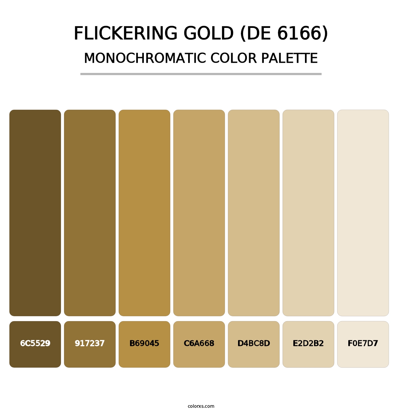 Flickering Gold (DE 6166) - Monochromatic Color Palette