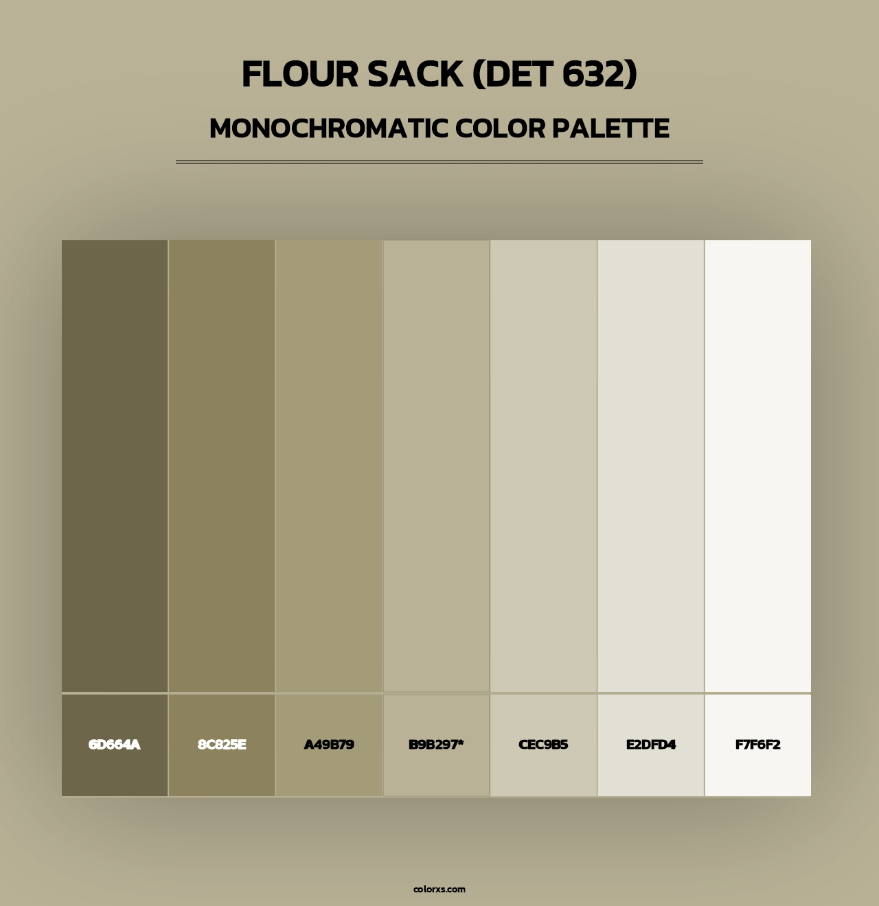 Flour Sack (DET 632) - Monochromatic Color Palette