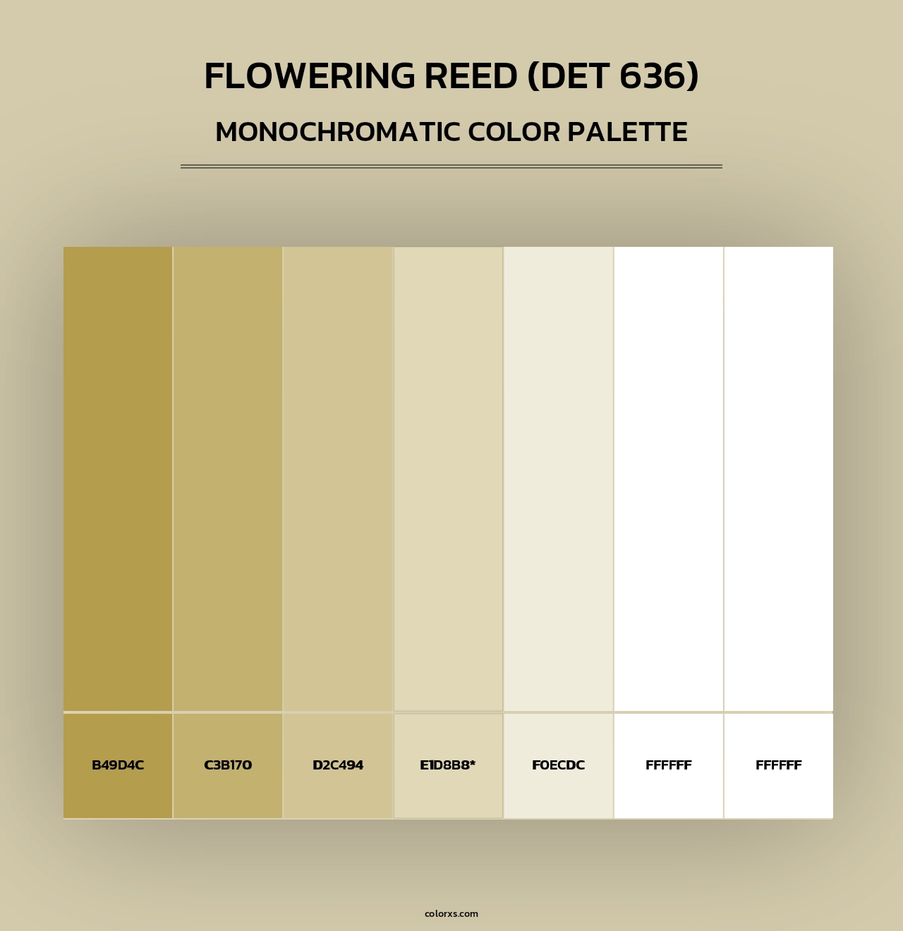 Flowering Reed (DET 636) - Monochromatic Color Palette