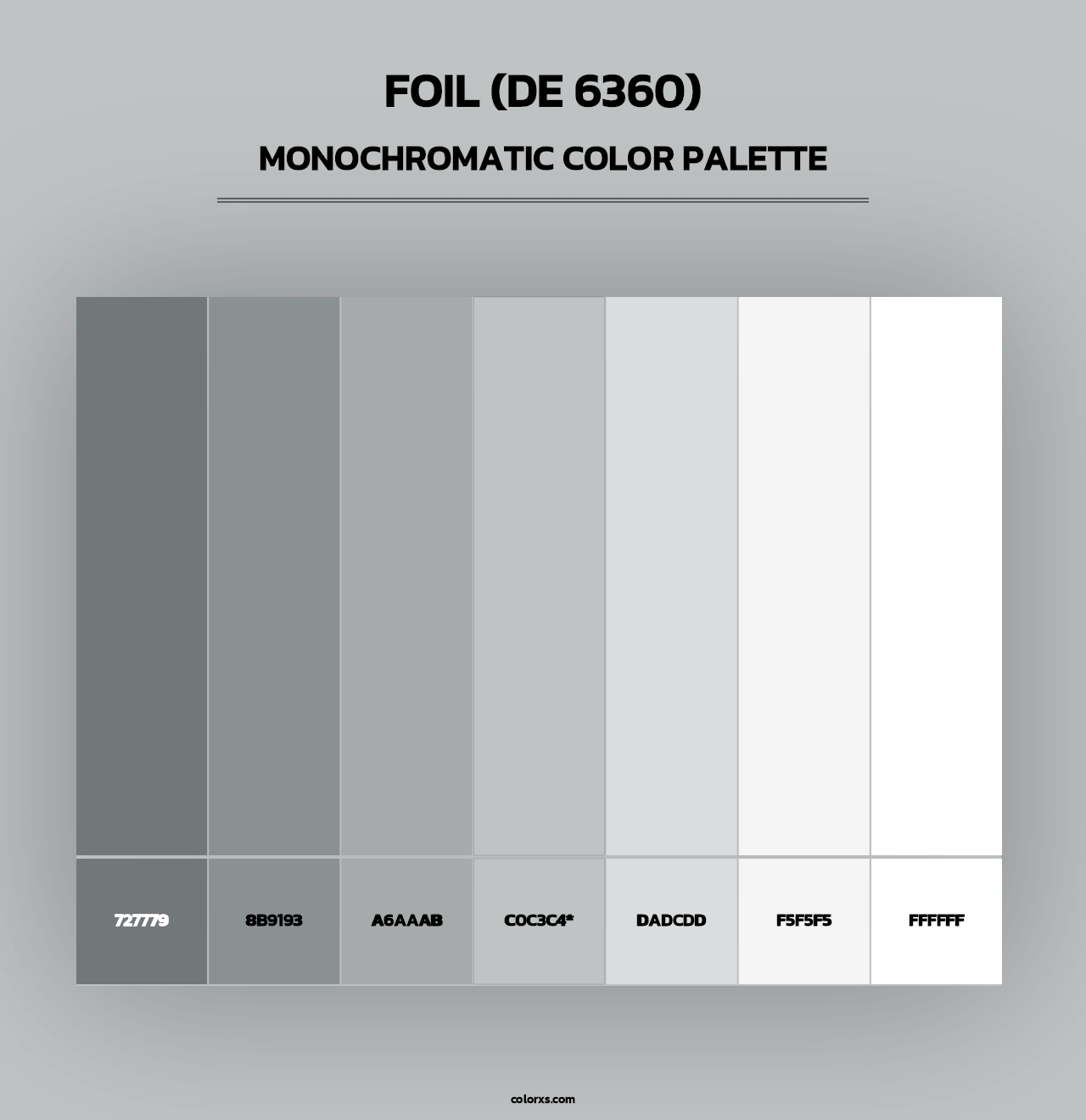 Foil (DE 6360) - Monochromatic Color Palette