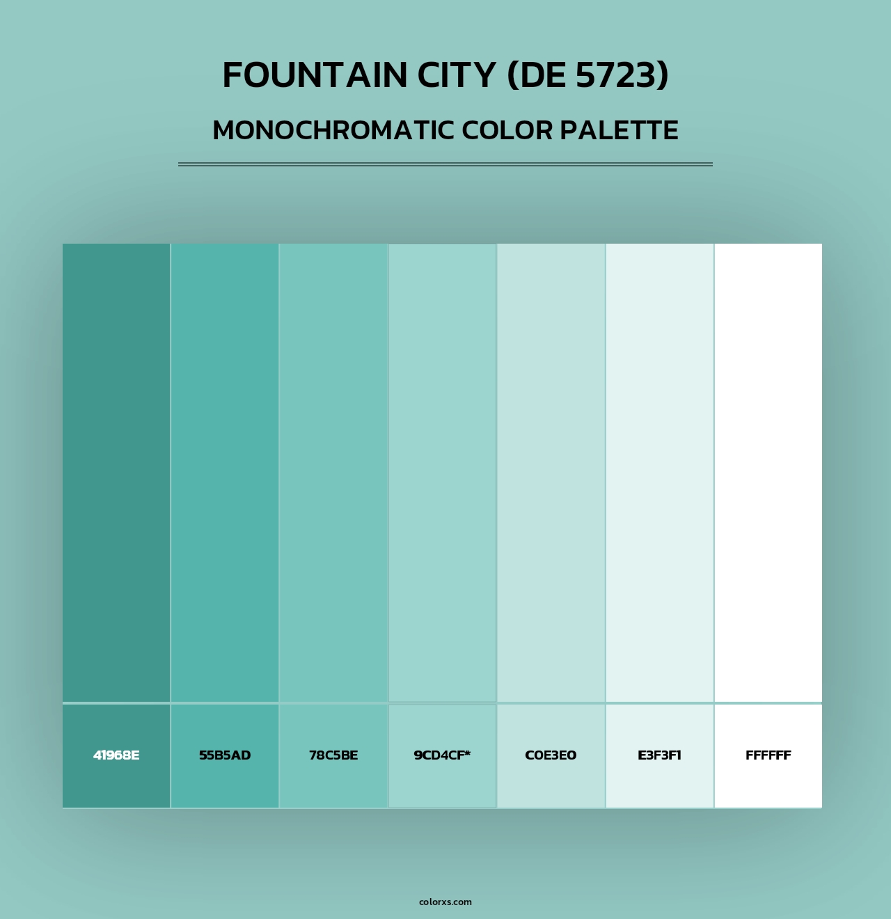 Fountain City (DE 5723) - Monochromatic Color Palette