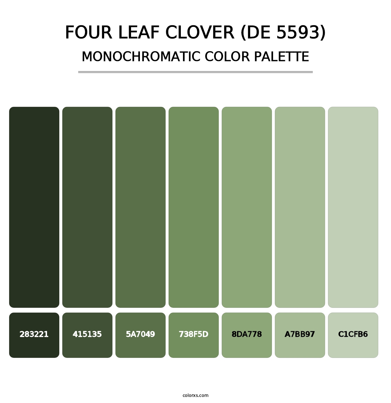 Four Leaf Clover (DE 5593) - Monochromatic Color Palette