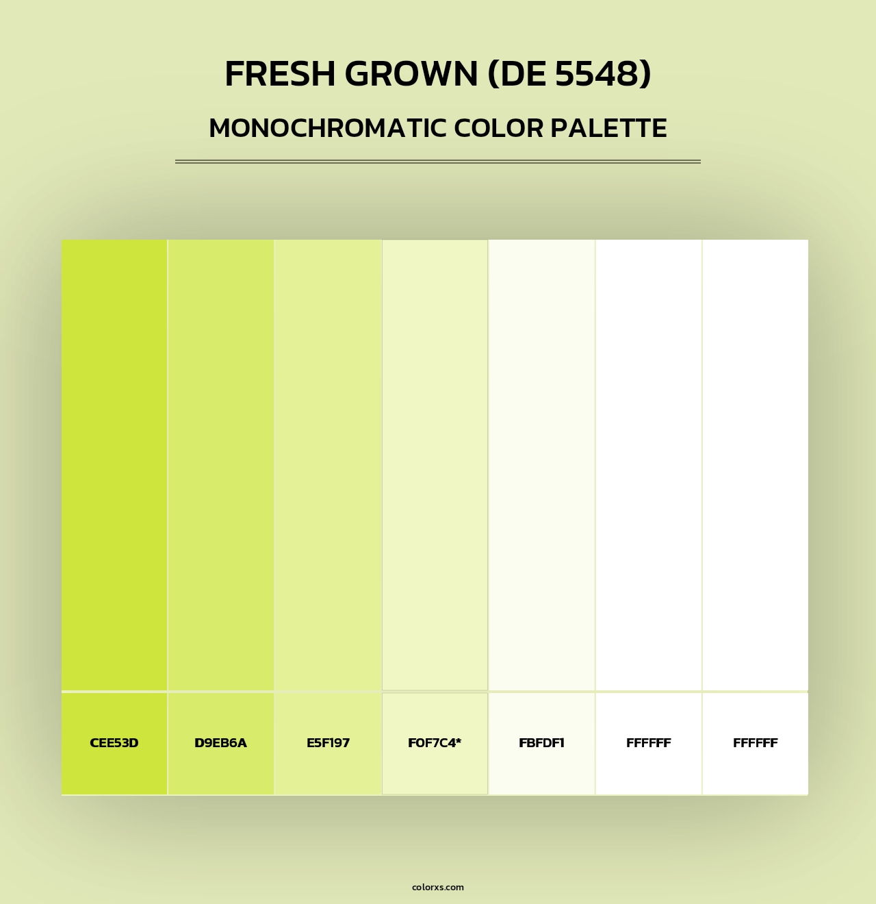 Fresh Grown (DE 5548) - Monochromatic Color Palette