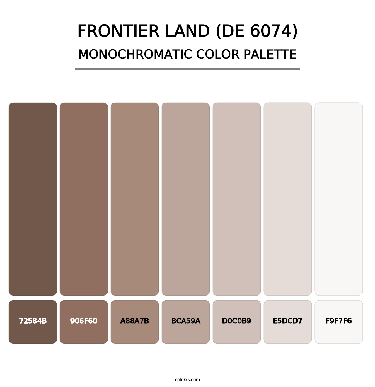Frontier Land (DE 6074) - Monochromatic Color Palette
