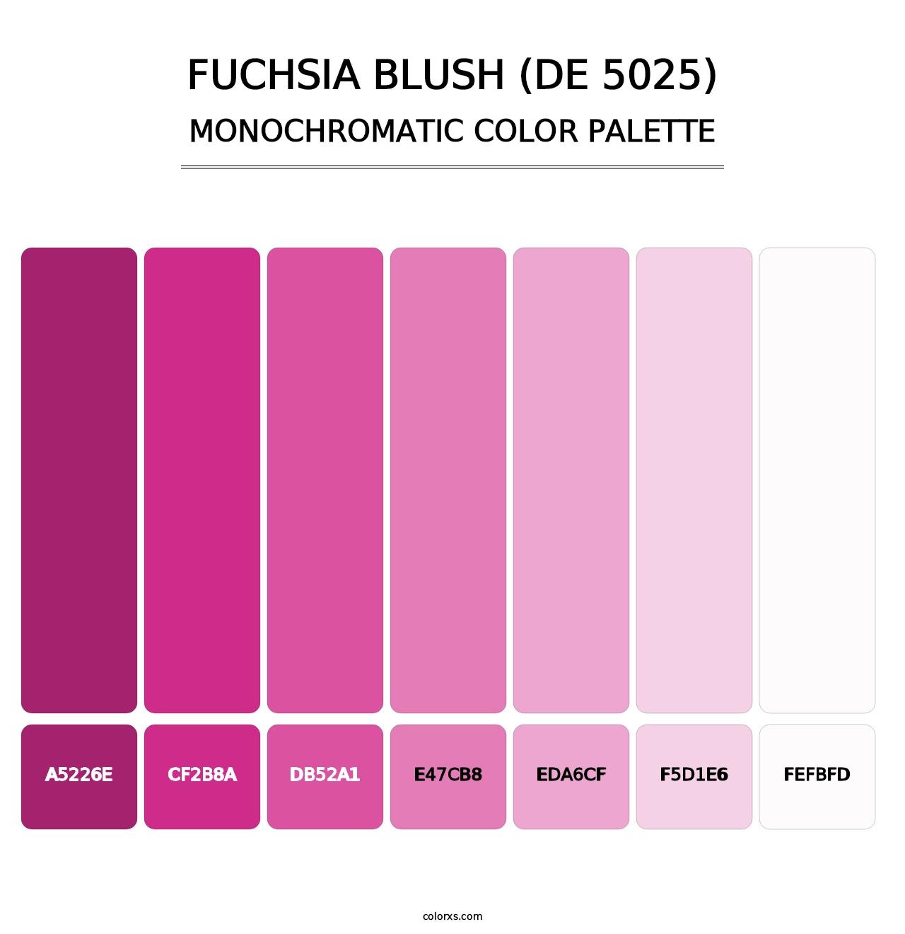 Fuchsia Blush (DE 5025) - Monochromatic Color Palette