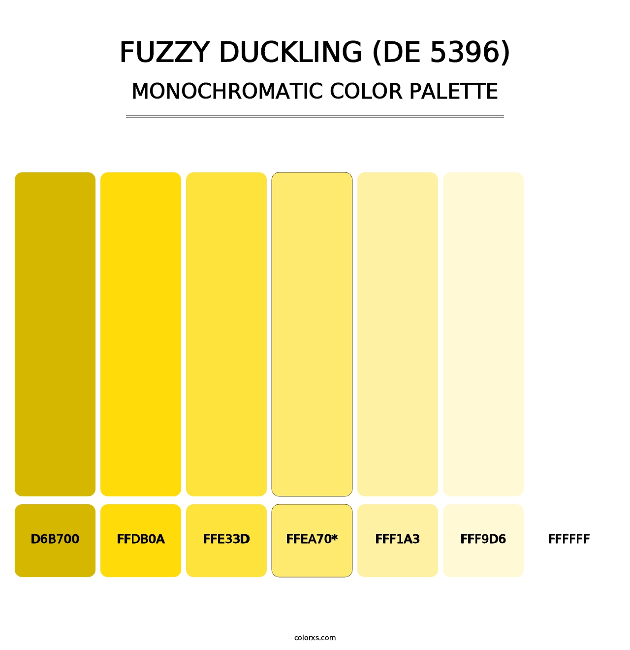 Fuzzy Duckling (DE 5396) - Monochromatic Color Palette