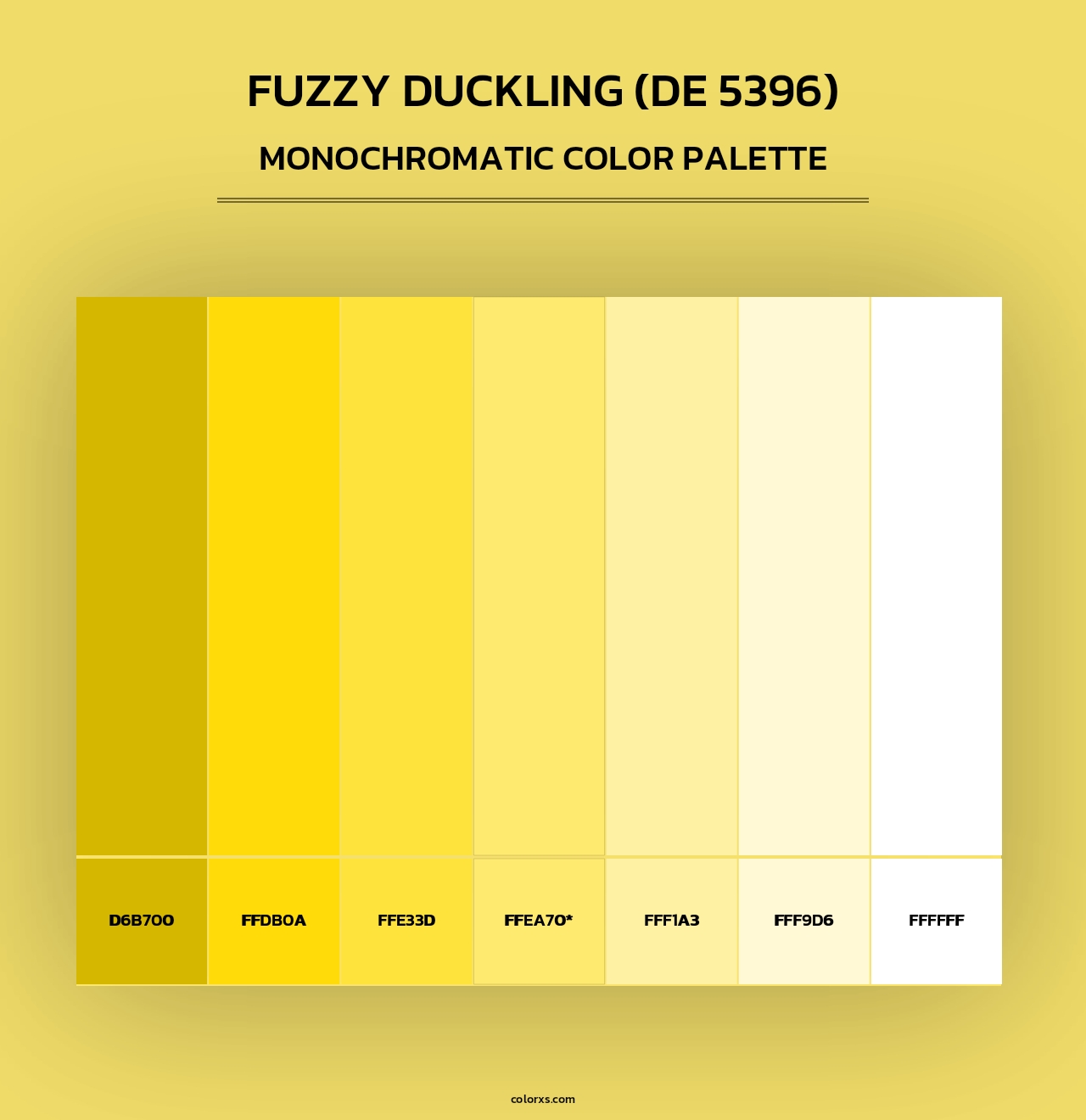 Fuzzy Duckling (DE 5396) - Monochromatic Color Palette