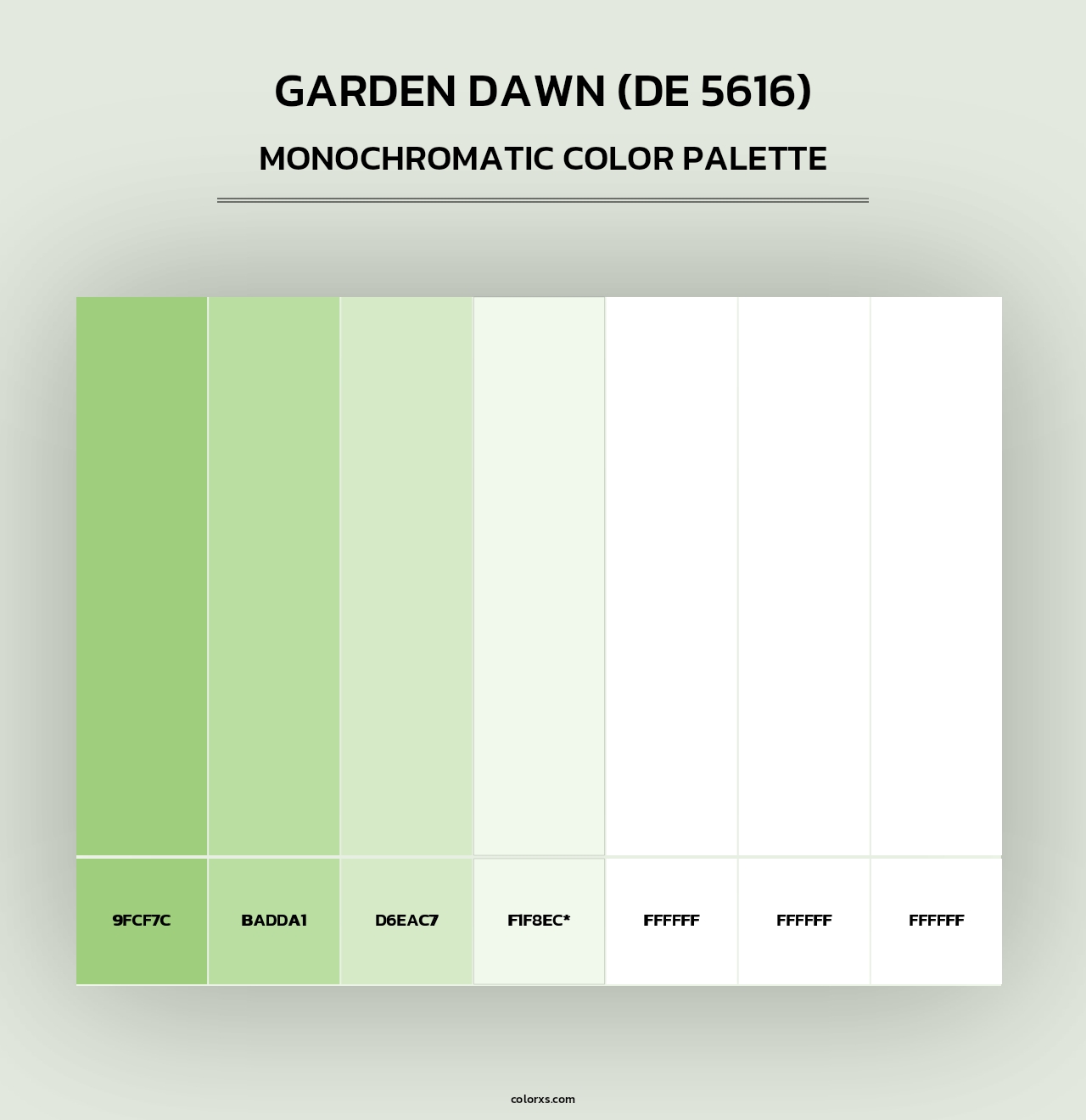 Garden Dawn (DE 5616) - Monochromatic Color Palette