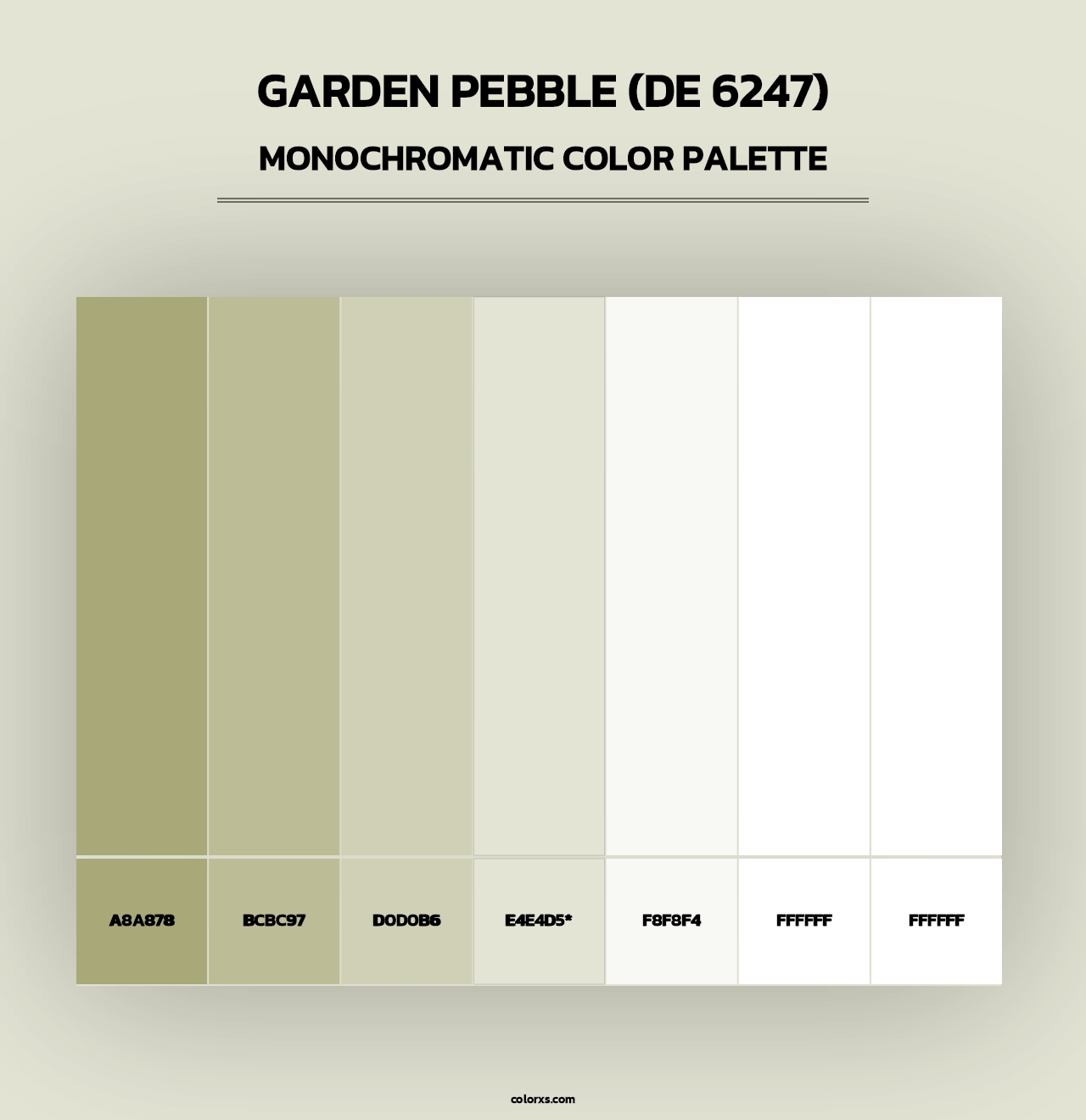 Garden Pebble (DE 6247) - Monochromatic Color Palette