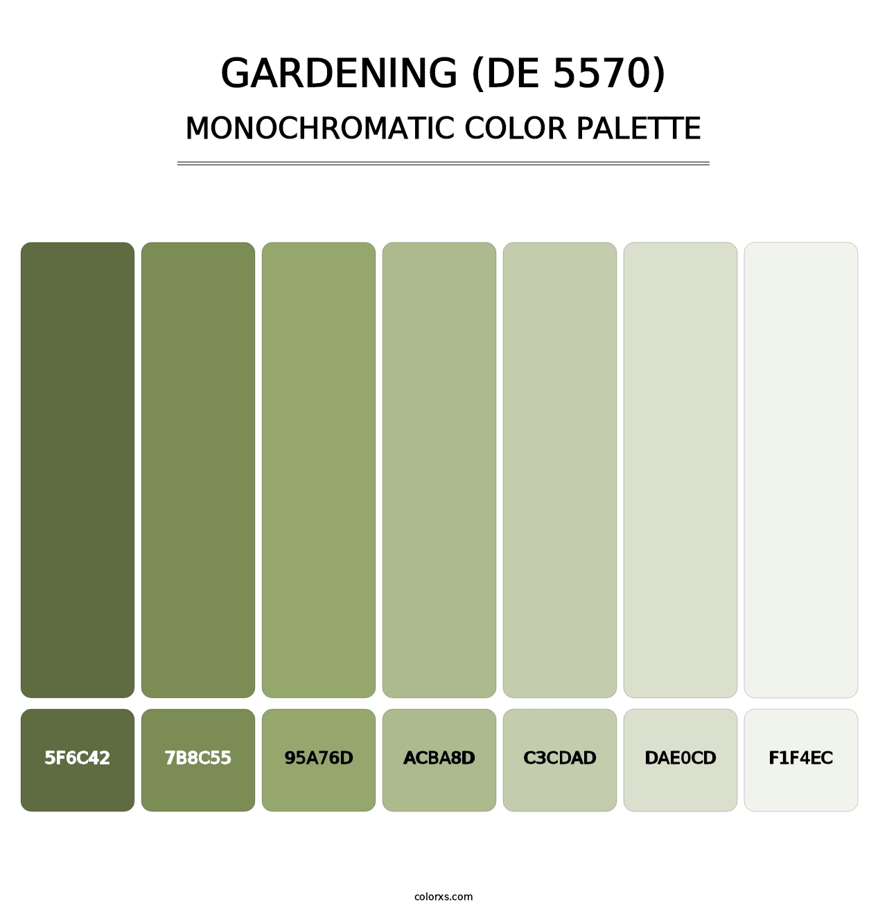 Gardening (DE 5570) - Monochromatic Color Palette