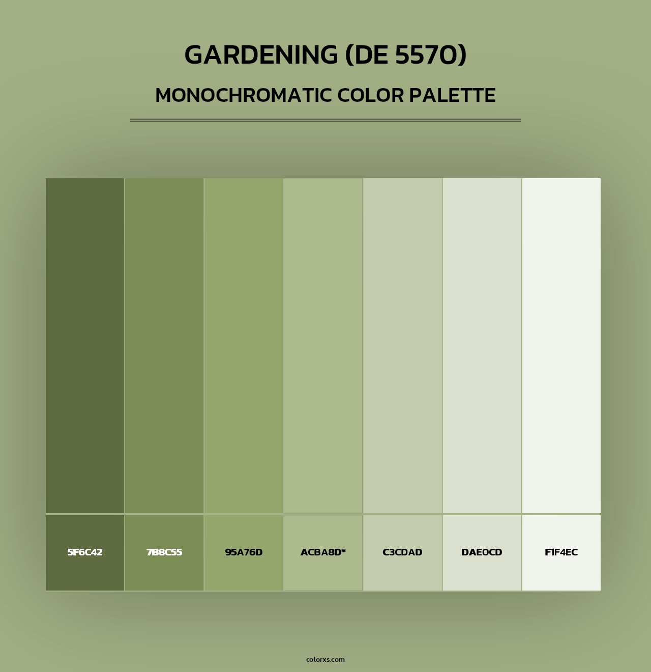 Gardening (DE 5570) - Monochromatic Color Palette
