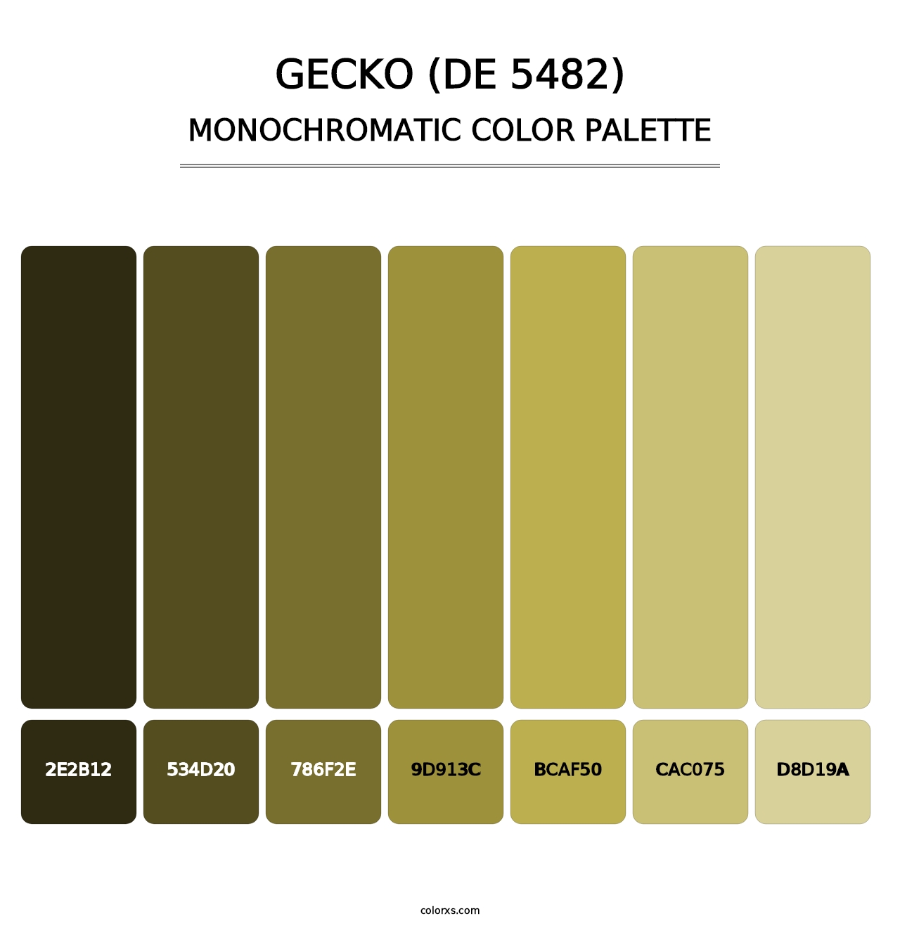 Gecko (DE 5482) - Monochromatic Color Palette