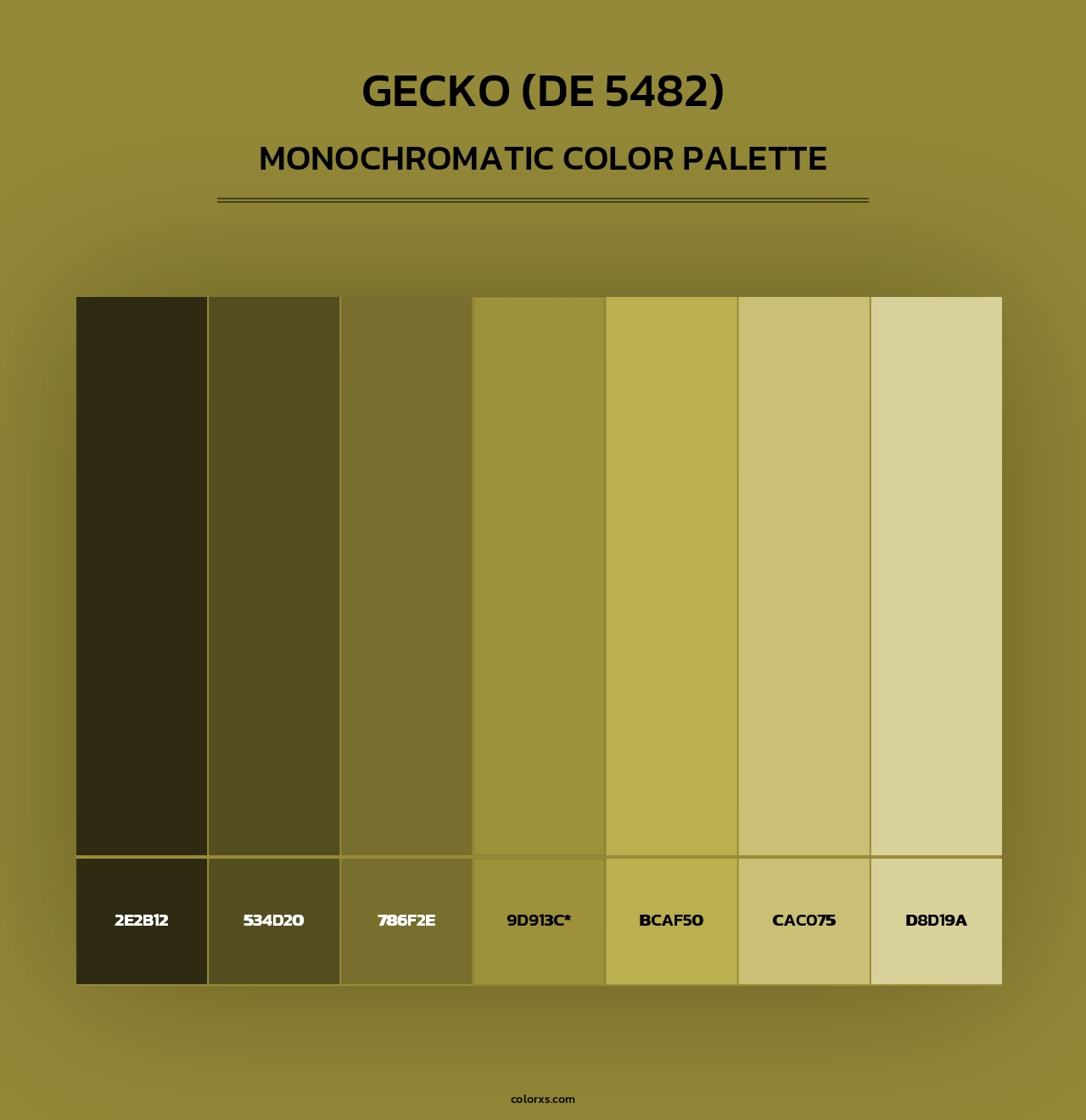 Gecko (DE 5482) - Monochromatic Color Palette