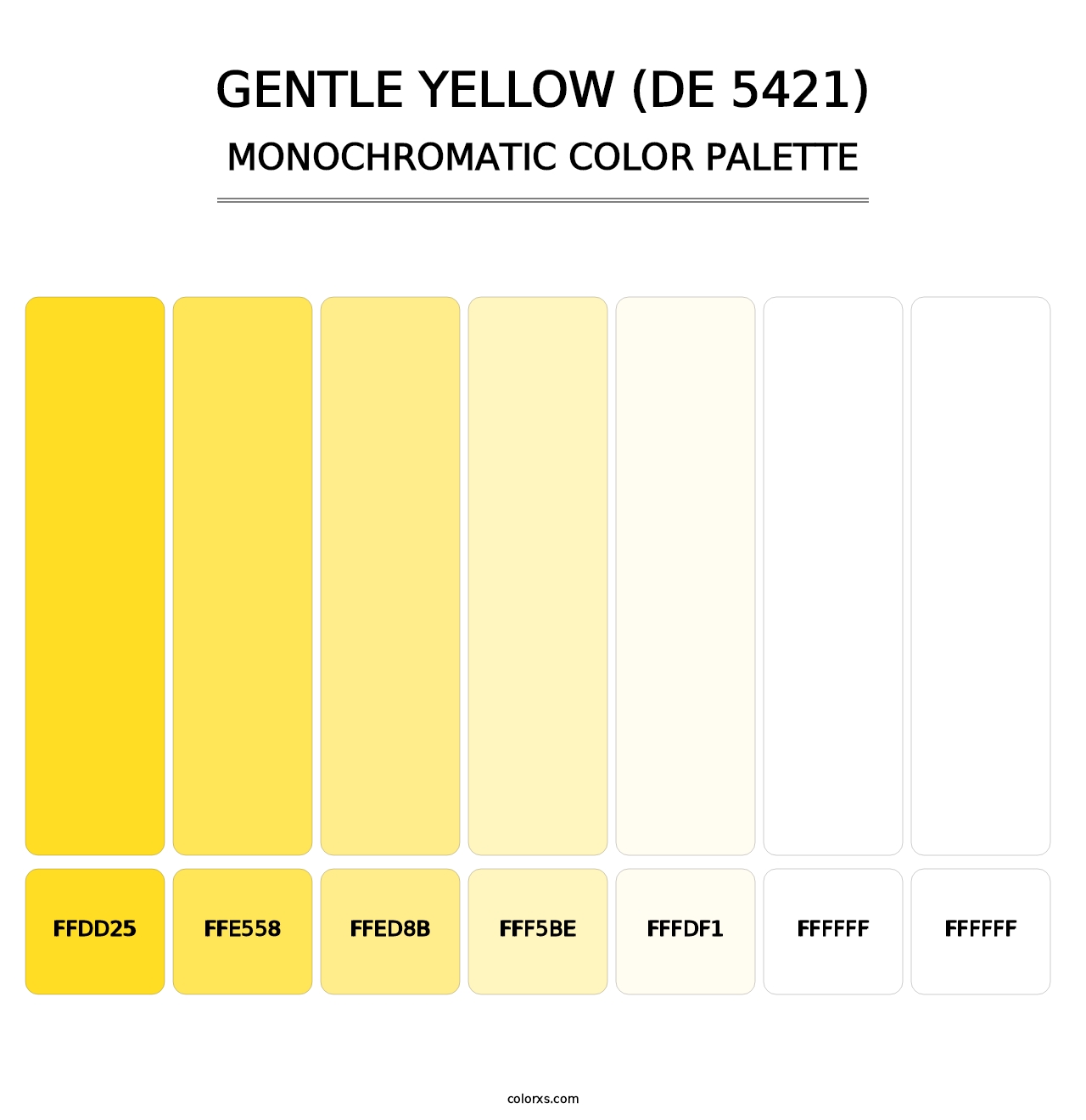 Gentle Yellow (DE 5421) - Monochromatic Color Palette