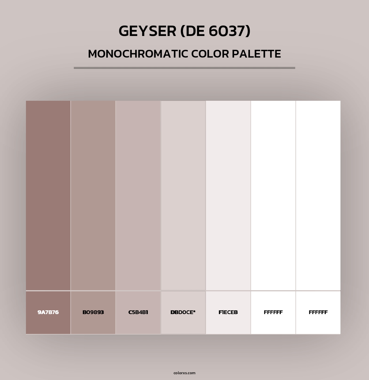 Geyser (DE 6037) - Monochromatic Color Palette