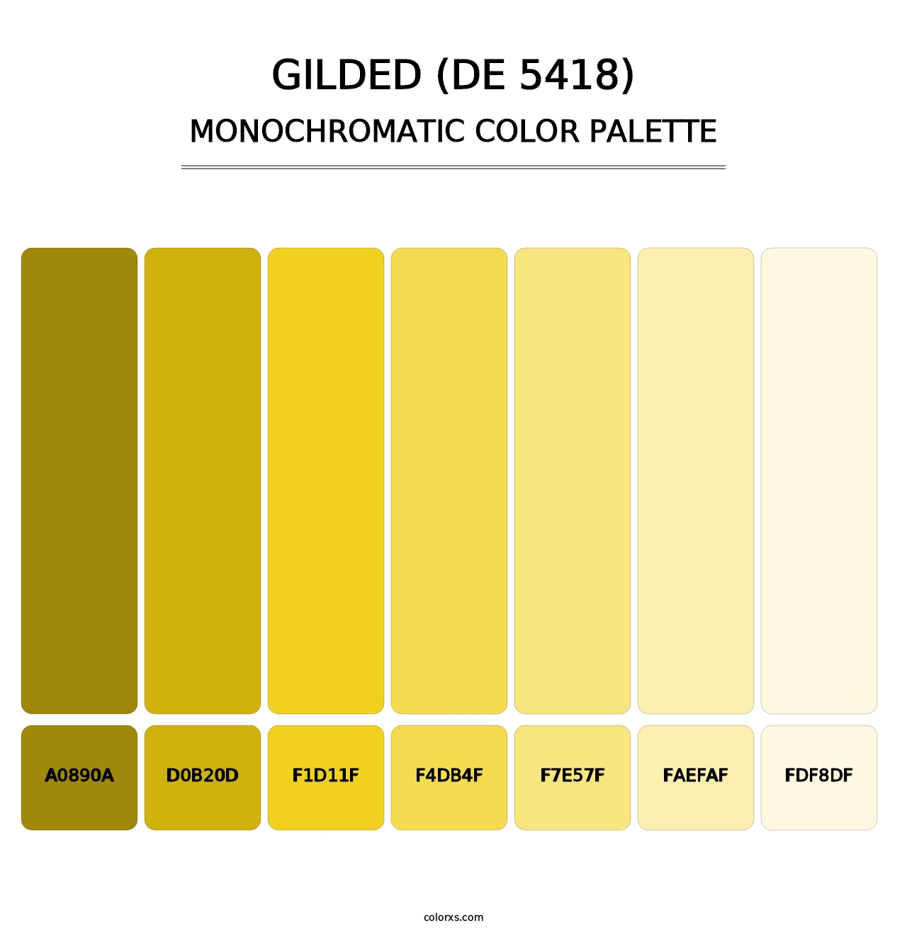 Gilded (DE 5418) - Monochromatic Color Palette