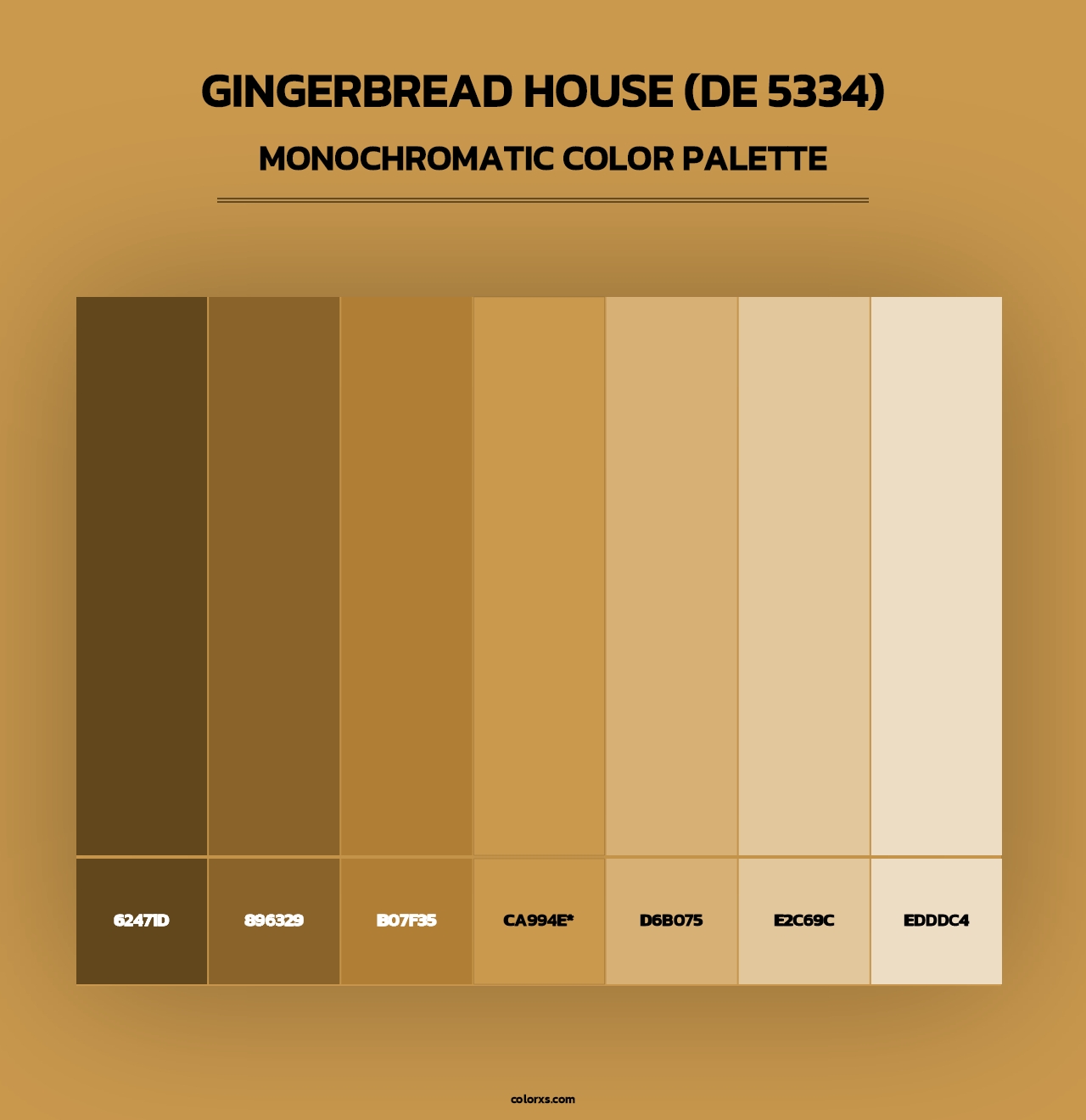 Gingerbread House (DE 5334) - Monochromatic Color Palette