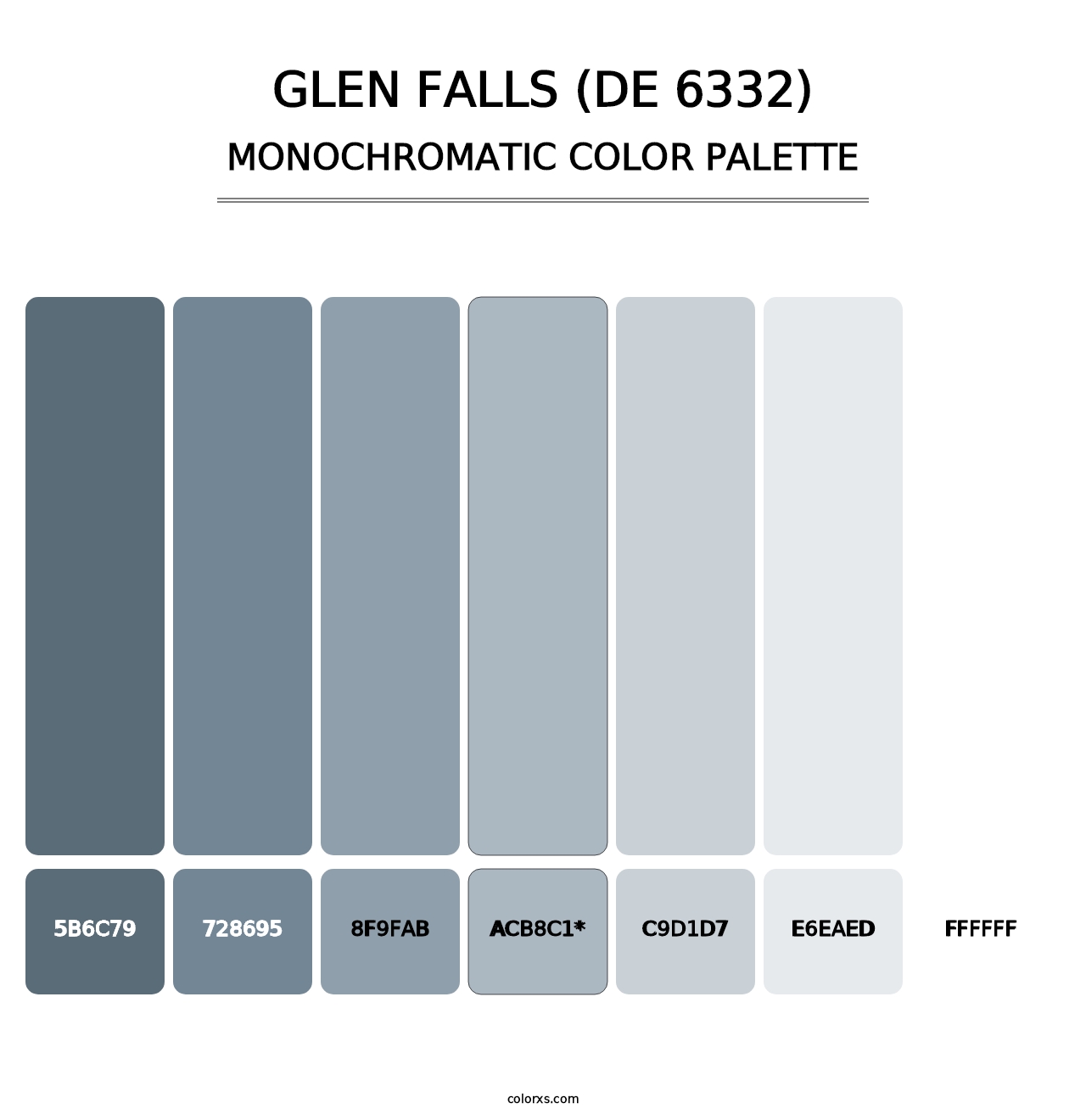 Glen Falls (DE 6332) - Monochromatic Color Palette