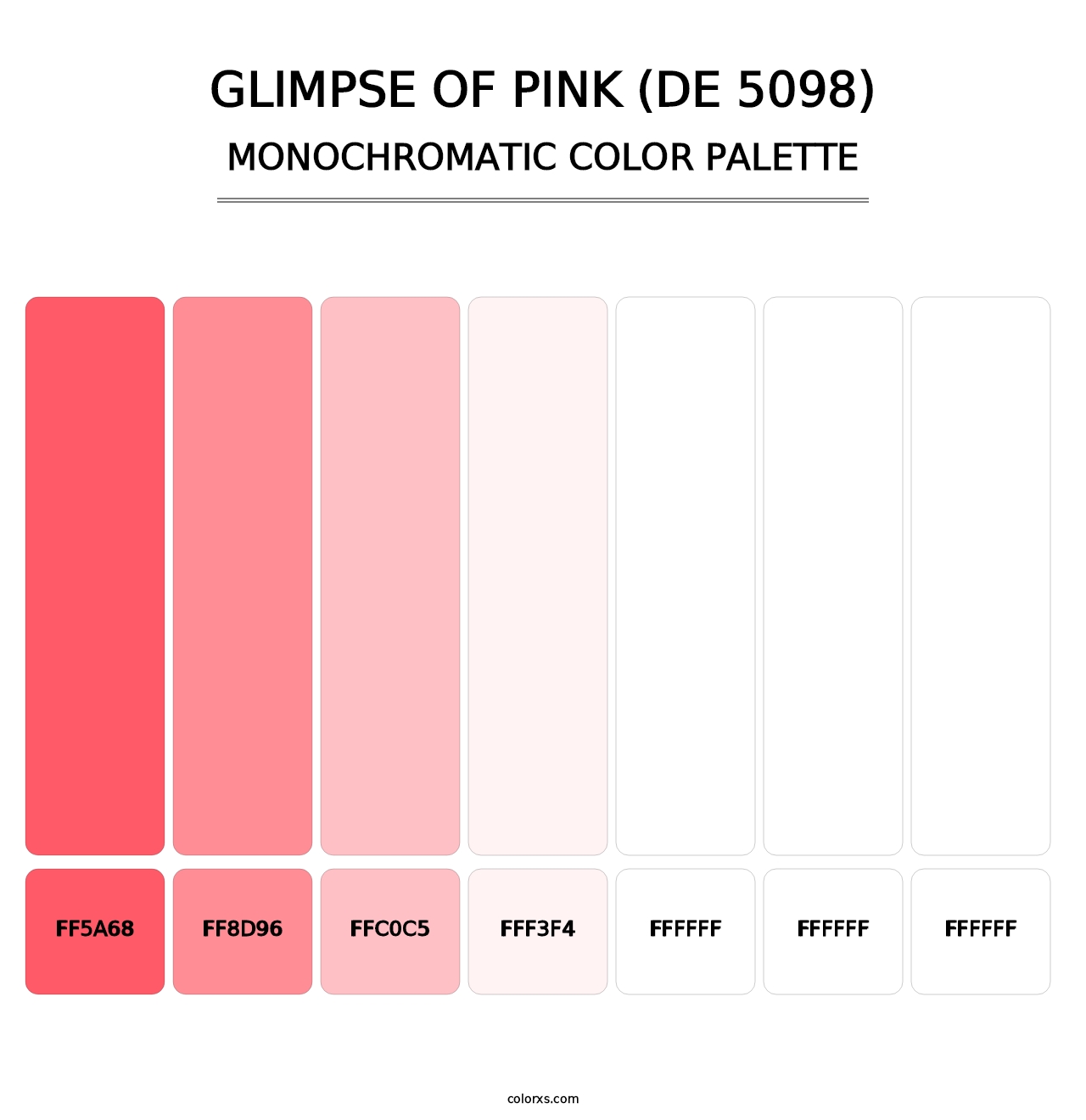 Glimpse of Pink (DE 5098) - Monochromatic Color Palette