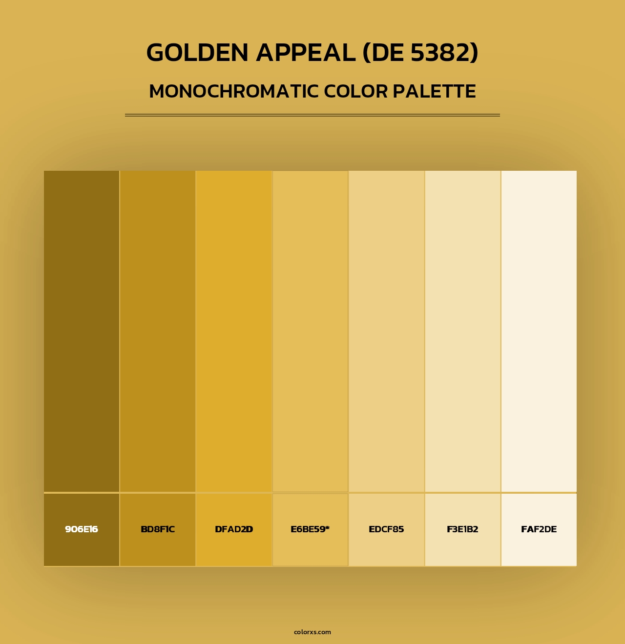 Golden Appeal (DE 5382) - Monochromatic Color Palette