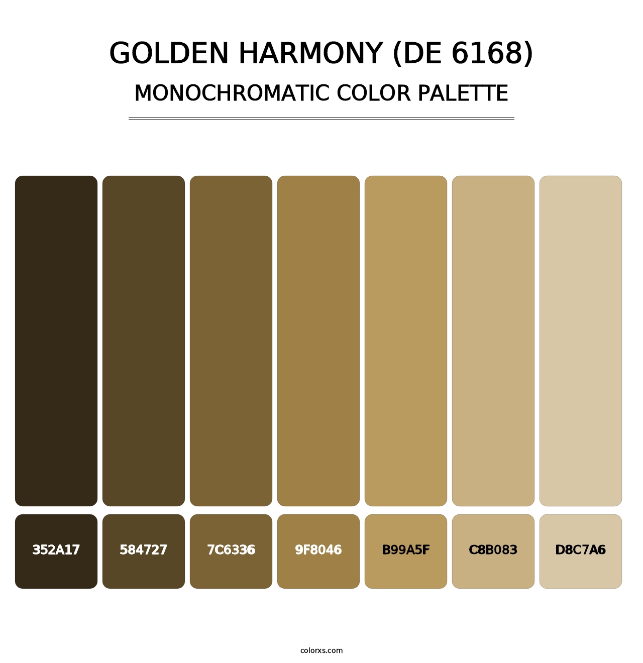 Golden Harmony (DE 6168) - Monochromatic Color Palette