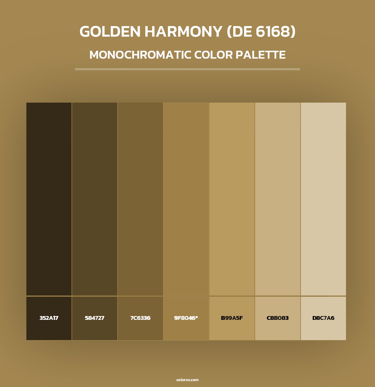 Golden Harmony (DE 6168) - Monochromatic Color Palette