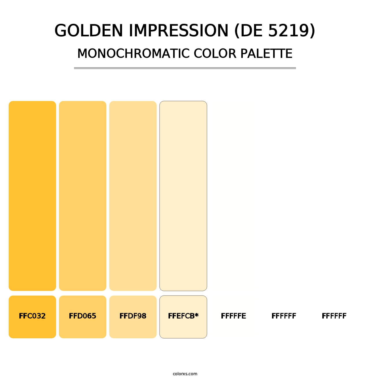 Golden Impression (DE 5219) - Monochromatic Color Palette