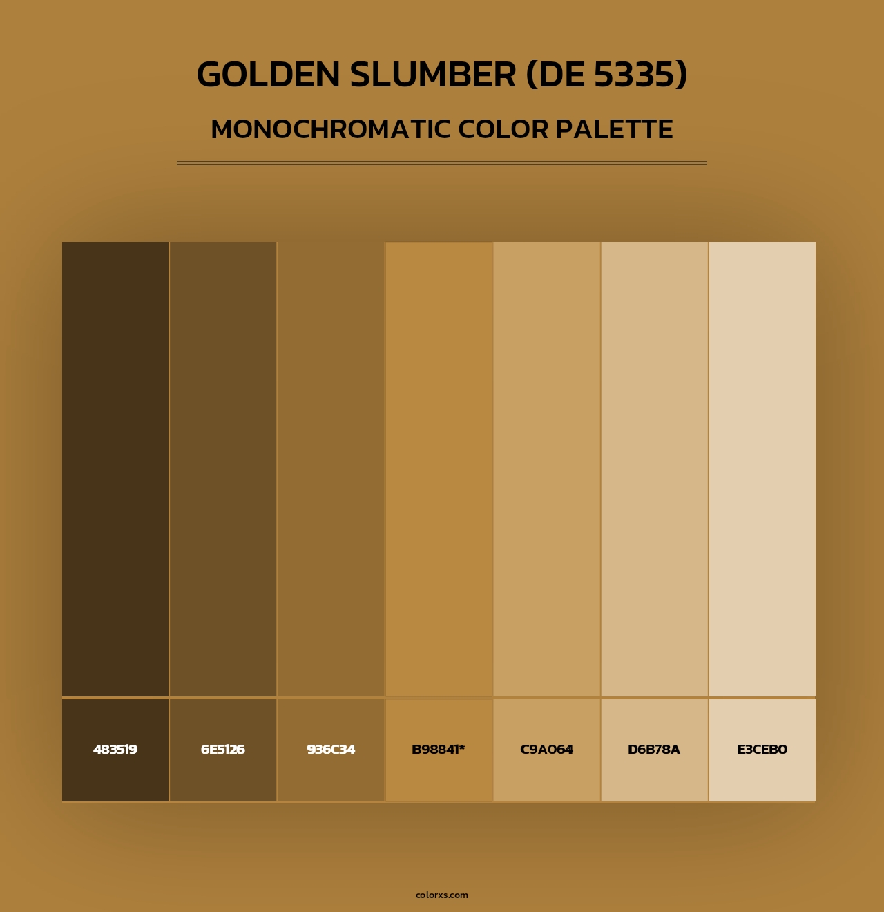 Golden Slumber (DE 5335) - Monochromatic Color Palette