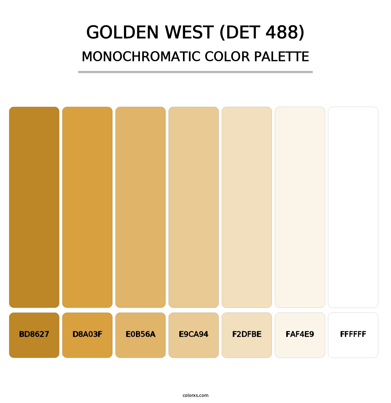 Golden West (DET 488) - Monochromatic Color Palette