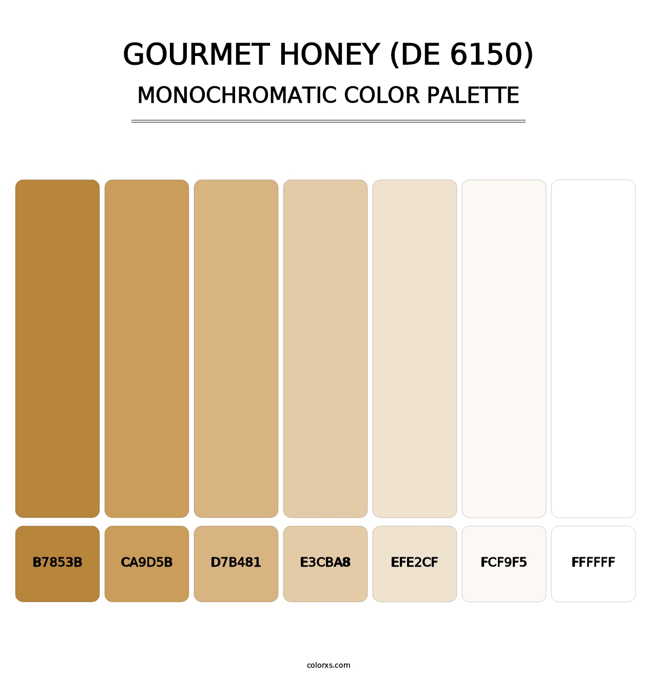 Gourmet Honey (DE 6150) - Monochromatic Color Palette